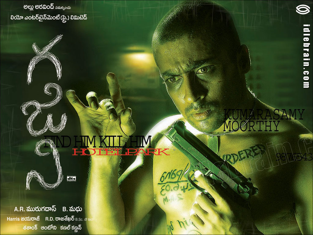 Ghajini - Telugu film wallpapers - Surya, Asin