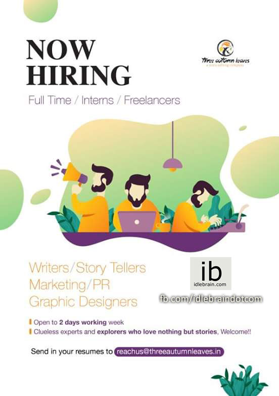 Three Autumn Leaves is hiring news