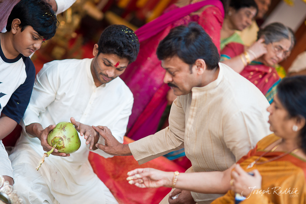 Allu Arjun groom ceremony photo gallery - Telugu cinema function.