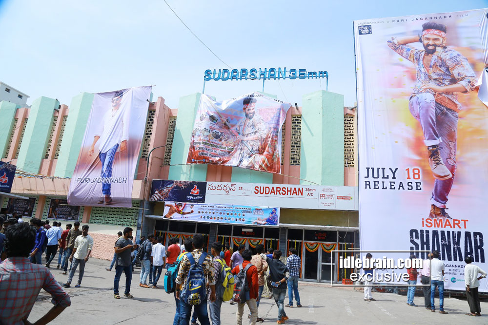 Ismart Shankar team at Sudarshan 35MM, RTC X Roads Telugu cinema