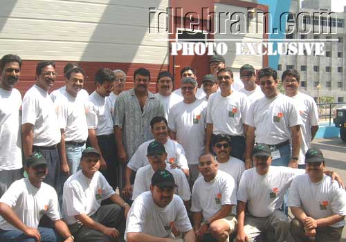 Chiranjeevi with Satyam group