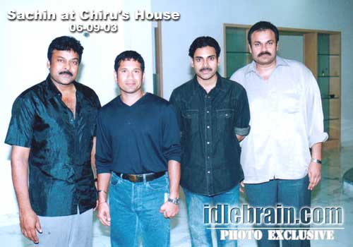 Sachin at Chiru house