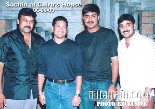 Sachin at Chiru house