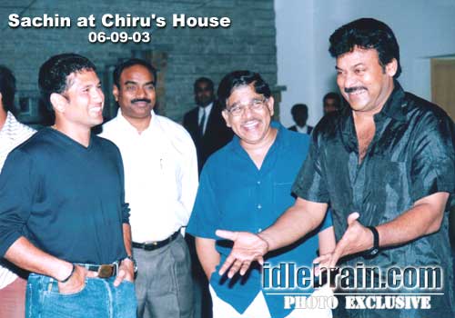 Sachin at Chiru house