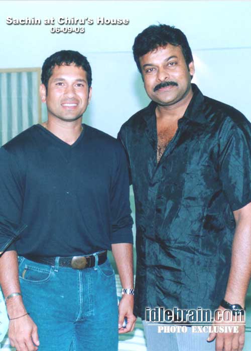 Sachin at Chiru house