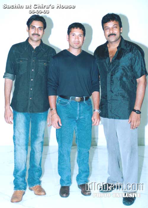 Sachin at Chiru house