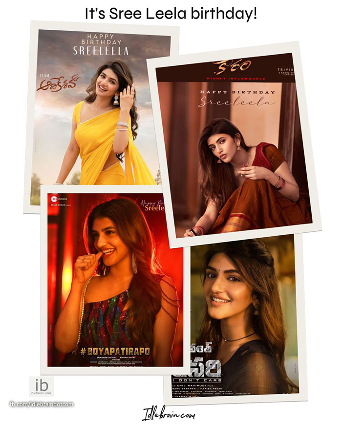 The many looks of Sree Leela on her b&rsquo;day - idlebrain.com
