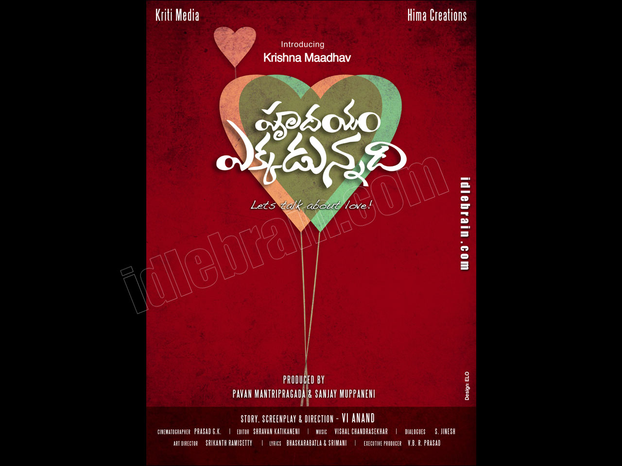 Hrudhayam Ekkadunnadi  wallpapers - Telugu cinema posters -   Krishna Maadhav