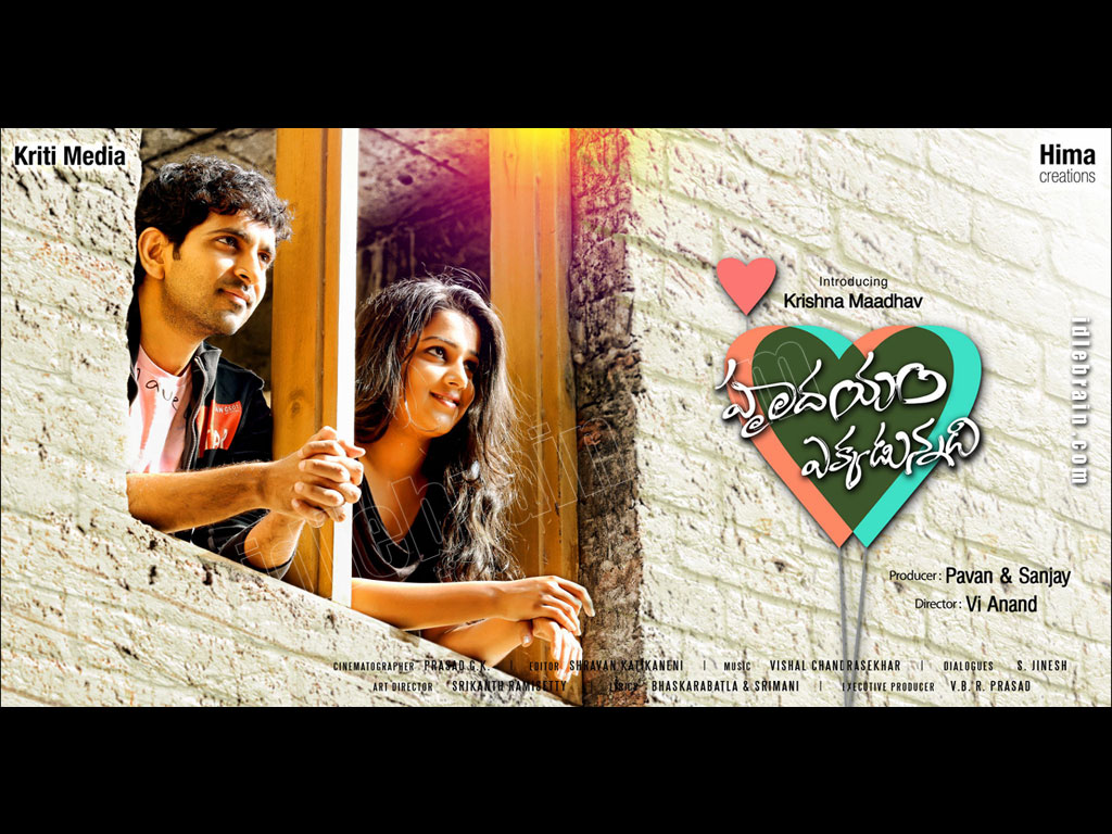 Hrudhayam Ekkadunnadi  wallpapers - Telugu cinema posters -   Krishna Maadhav