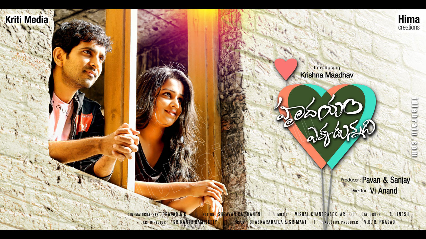 Hrudhayam Ekkadunnadi  wallpapers - Telugu cinema posters -   Krishna Maadhav