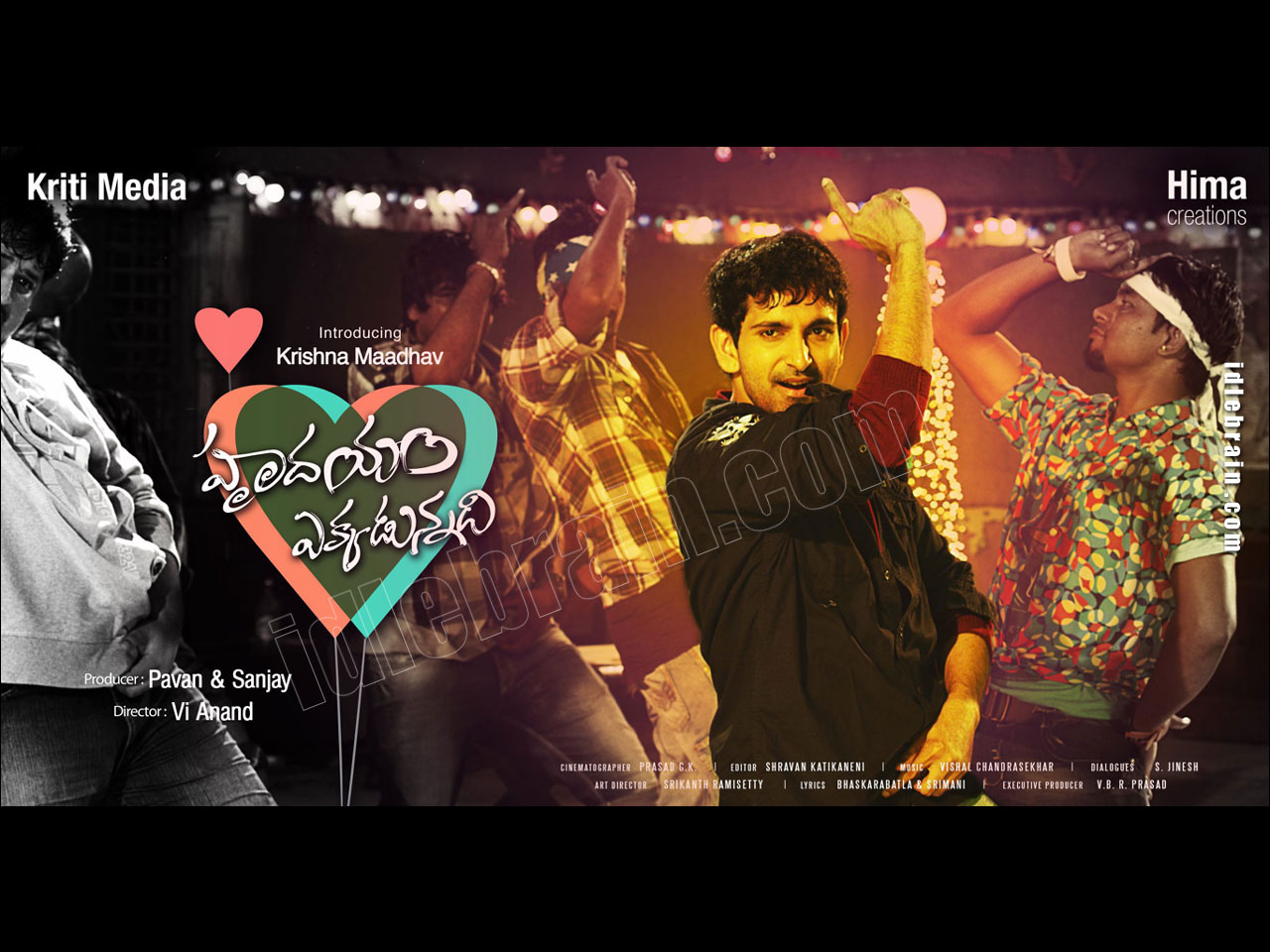 Hrudhayam Ekkadunnadi  wallpapers - Telugu cinema posters -   Krishna Maadhav