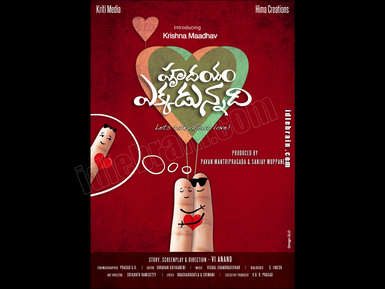 Hrudhayam Ekkadunnadi  wallpapers - Telugu cinema posters -   Krishna Maadhav