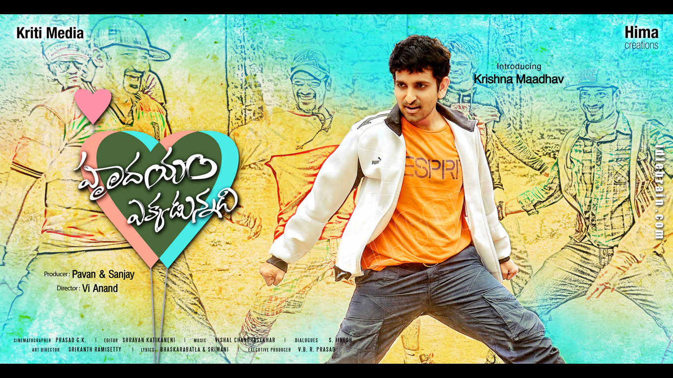 Hrudhayam Ekkadunnadi  wallpapers - Telugu cinema posters -   Krishna Maadhav