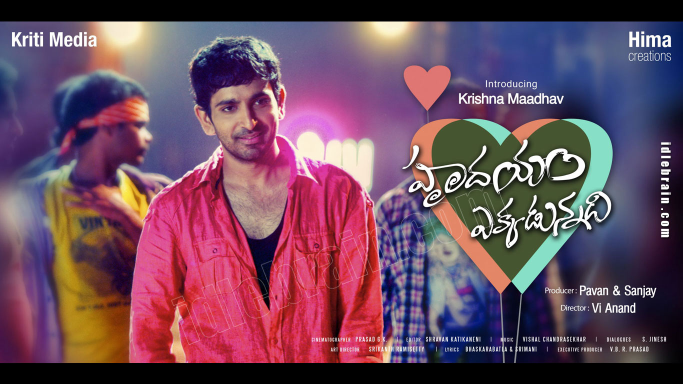 Hrudhayam Ekkadunnadi  wallpapers - Telugu cinema posters -   Krishna Maadhav