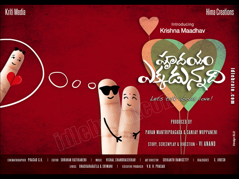 Hrudhayam Ekkadunnadi  wallpapers - Telugu cinema posters -   Krishna Maadhav