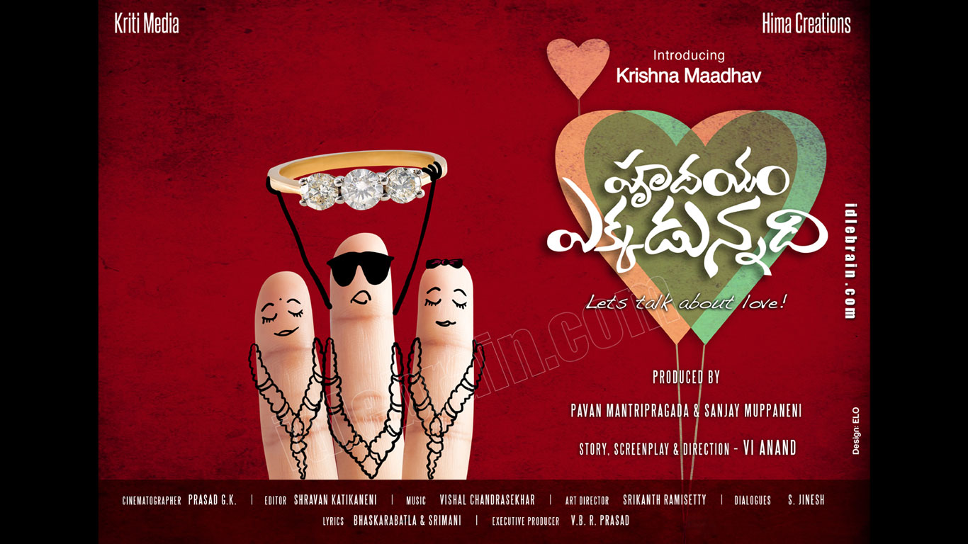 Hrudhayam Ekkadunnadi  wallpapers - Telugu cinema posters -   Krishna Maadhav