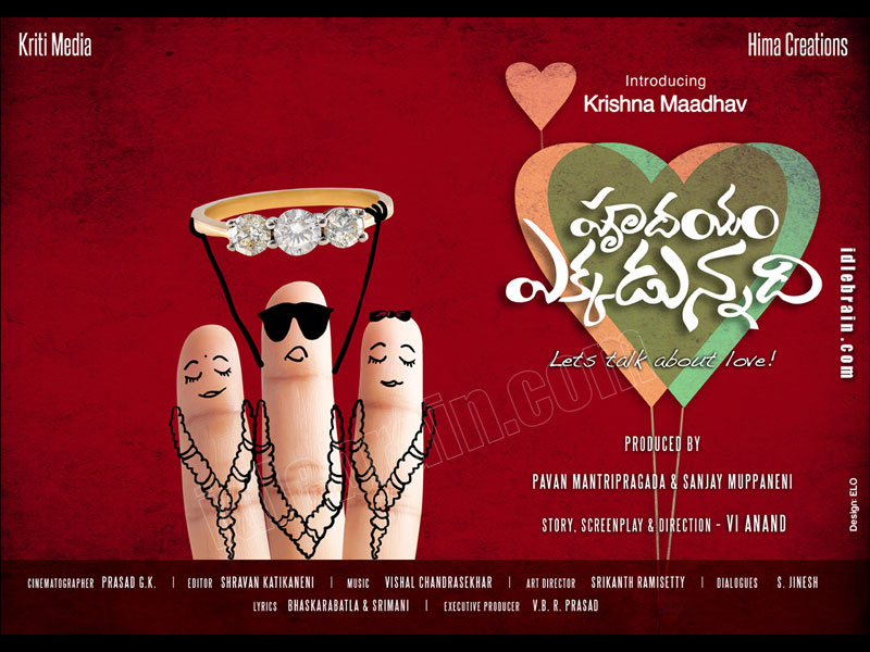 Hrudhayam Ekkadunnadi  wallpapers - Telugu cinema posters -   Krishna Maadhav