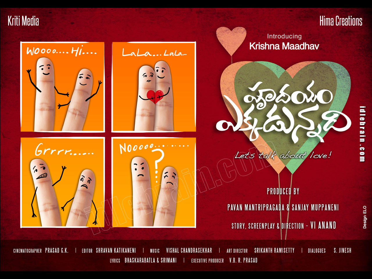 Hrudhayam Ekkadunnadi  wallpapers - Telugu cinema posters -   Krishna Maadhav