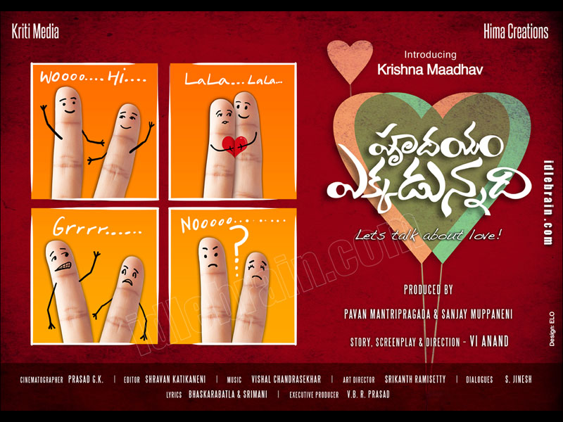 Hrudhayam Ekkadunnadi  wallpapers - Telugu cinema posters -   Krishna Maadhav