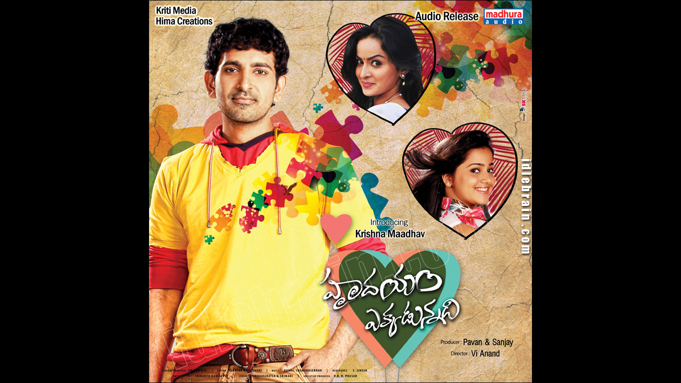 Hrudhayam Ekkadunnadi  wallpapers - Telugu cinema posters -   Krishna Maadhav
